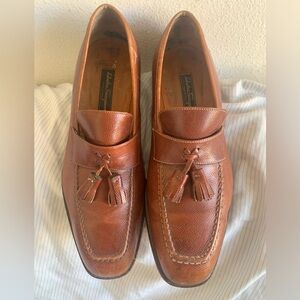 Salvatore Ferragamo Men’s Size 8 Leather Loafers Shoes Brown Tassel